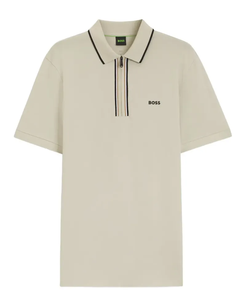 HUGO BOSS Poloshirt mit Reißverschluss - Nude Nude