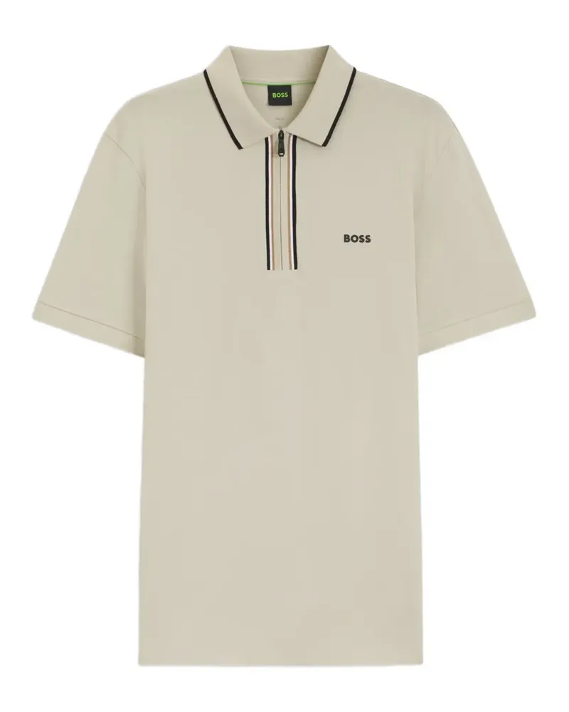 HUGO BOSS Poloshirt mit Reißverschluss - Nude Nude