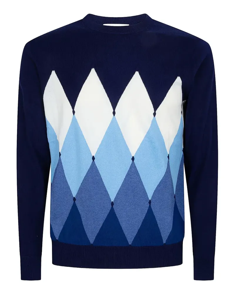 Ballantyne Pullover mit Argyle-Muster - Blau Blau