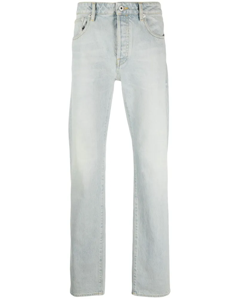 Kenzo Slim-Fit-Jeans mit Logo-Patch - Blau Blau
