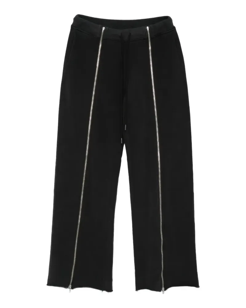 R13 Ungesäumte Hose mit Reißverschluss - Schwarz Schwarz