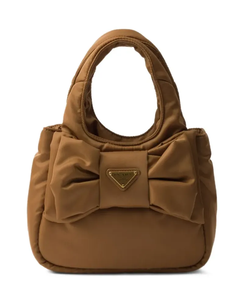 Prada Re-Nylon Mini-Tasche mit Schleifendetail - Braun Braun