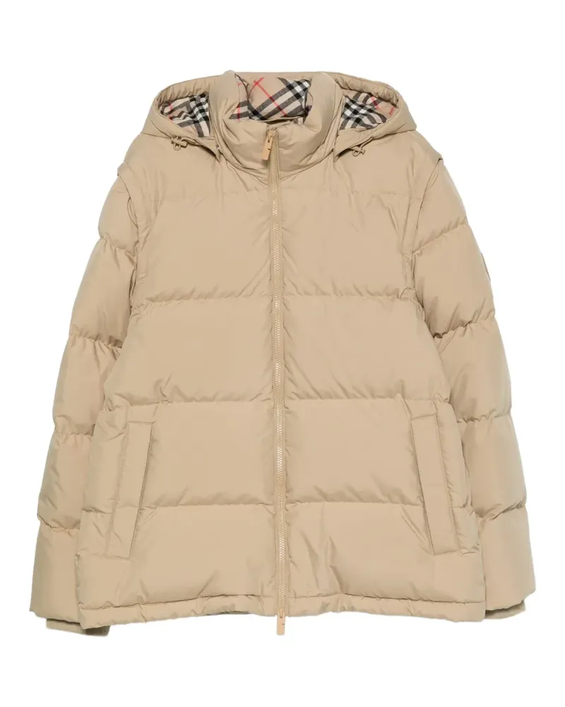 Burberry Bideford Kapuzenjacke mit Check-Futter - Nude Nude