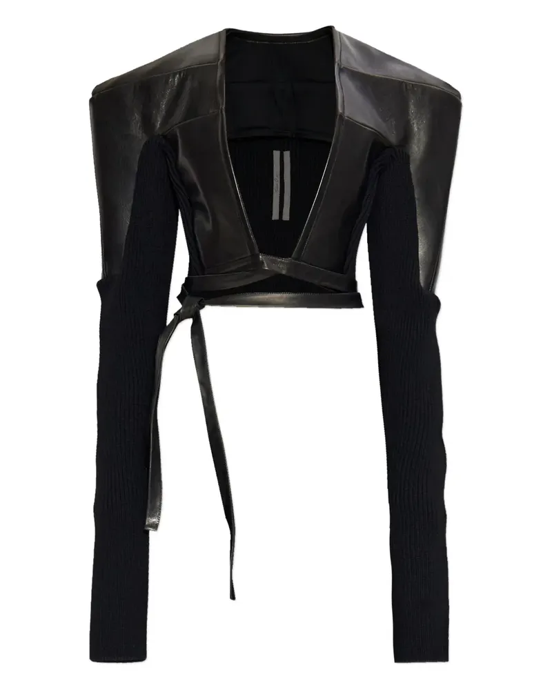 Rick Owens panelled leather jacket - Schwarz Schwarz