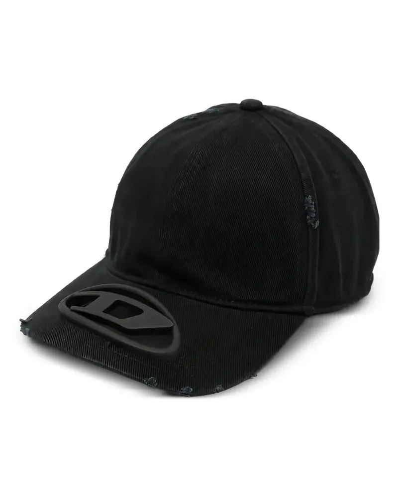 Diesel Oval D ripped baseball cap - Schwarz Schwarz