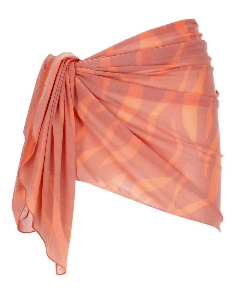 FISICO-Cristina Ferrari Pareo mit Zebramuster - Orange Orange