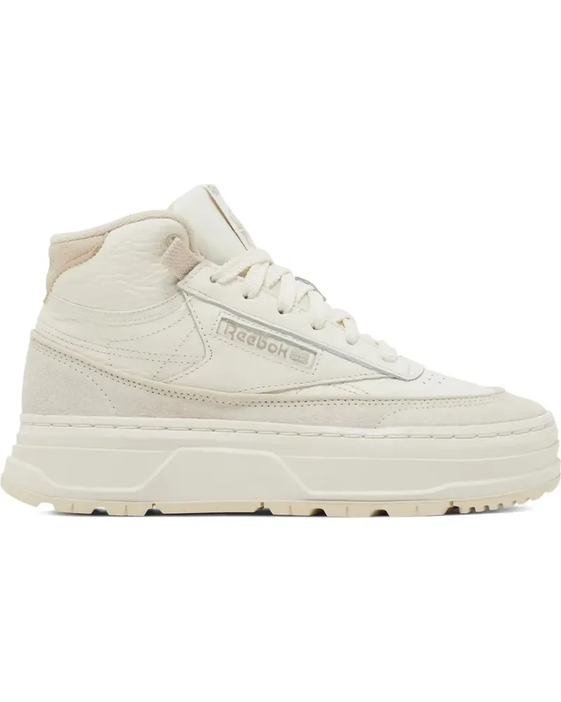 Reebok Club C Geo Mid White Sneakers - Nude Nude