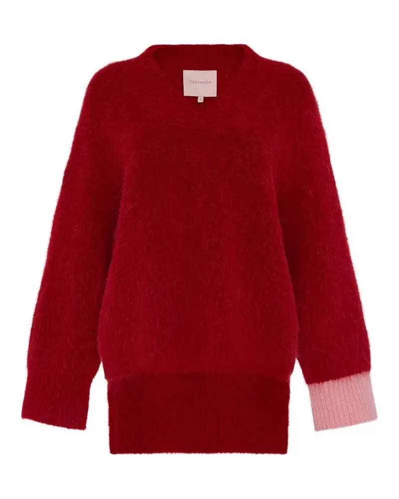 Roksanda Ilincic Tehla Pullover mit V-Ausschnitt - Rot Rot
