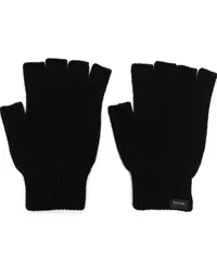 Paul Smith Fingerlose Handschuhe aus Kaschmir Schwarz