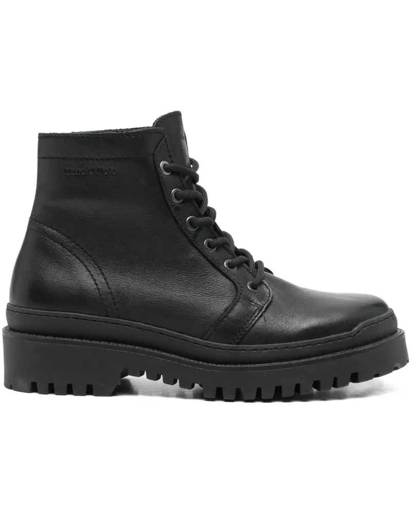 Marc O'Polo Stiefel mit Schnürung - Schwarz Schwarz