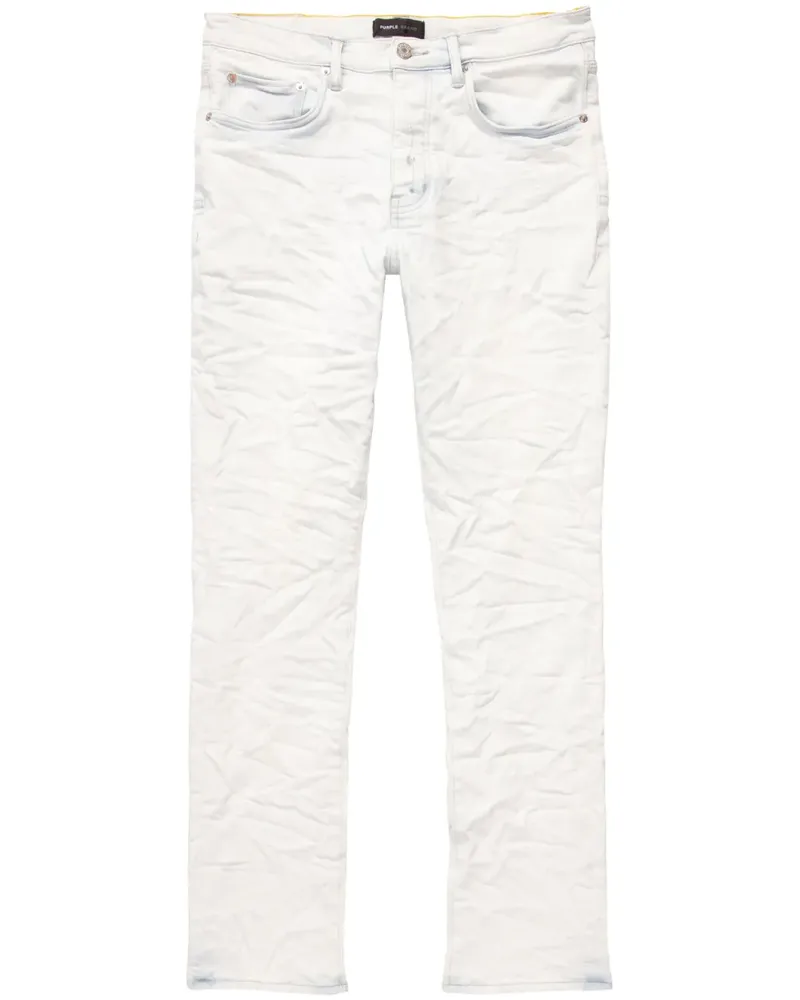 PURPLE BRAND Ausgeblichene Straight-Leg-Jeans - Weiß Weiß