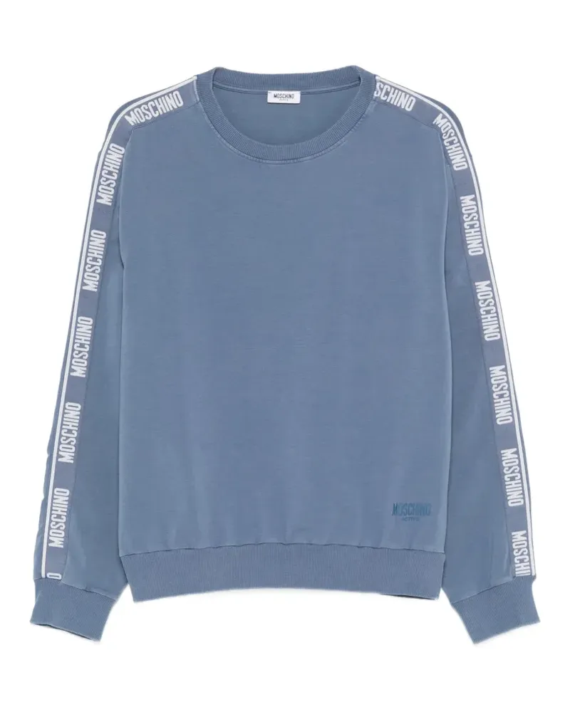 Moschino logo-lettering sweatshirt - Blau Blau