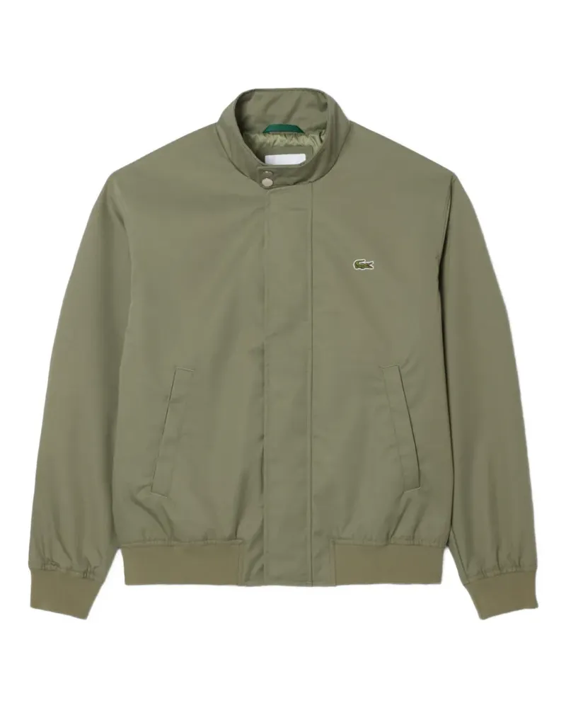Lacoste logo-patch zip-up bomber jacket - Grün Grün