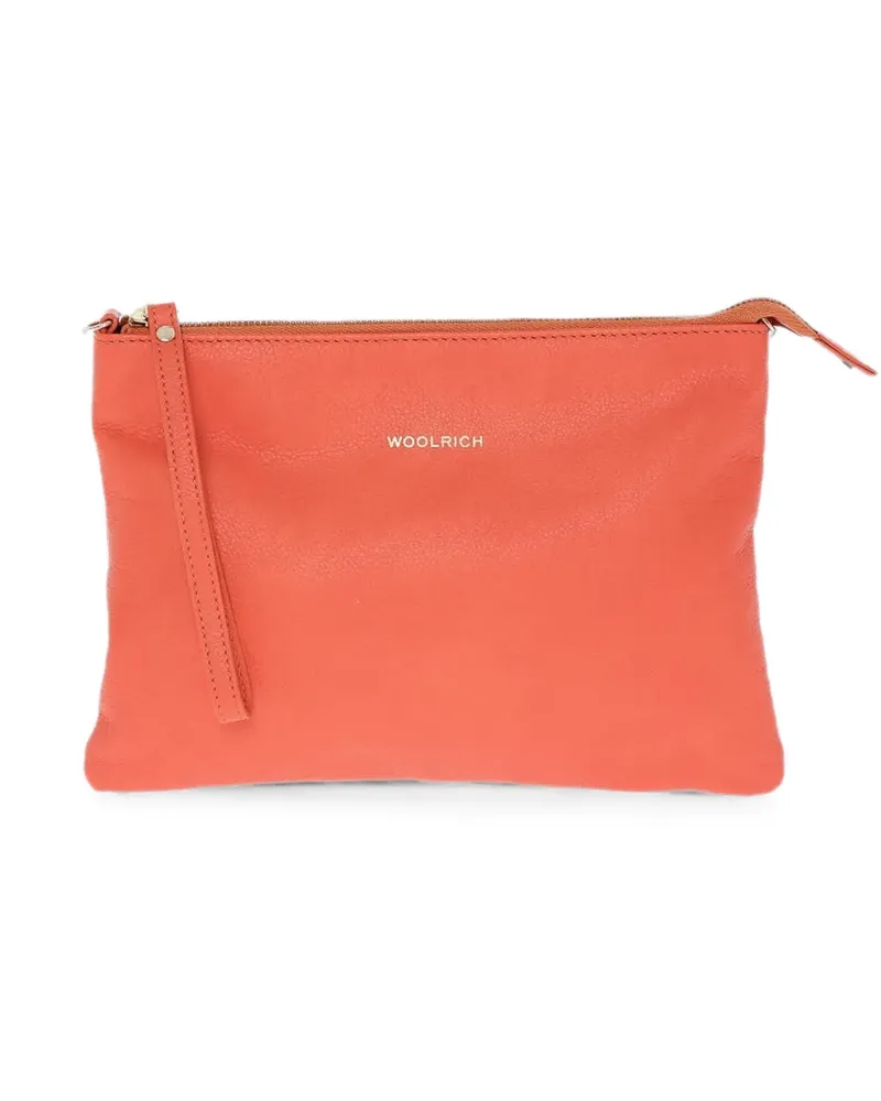 Woolrich hammered leather clutch bag - Rot Rot