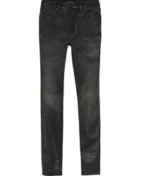 PURPLE BRAND Skinny-Jeans mit Glitzer Schwarz