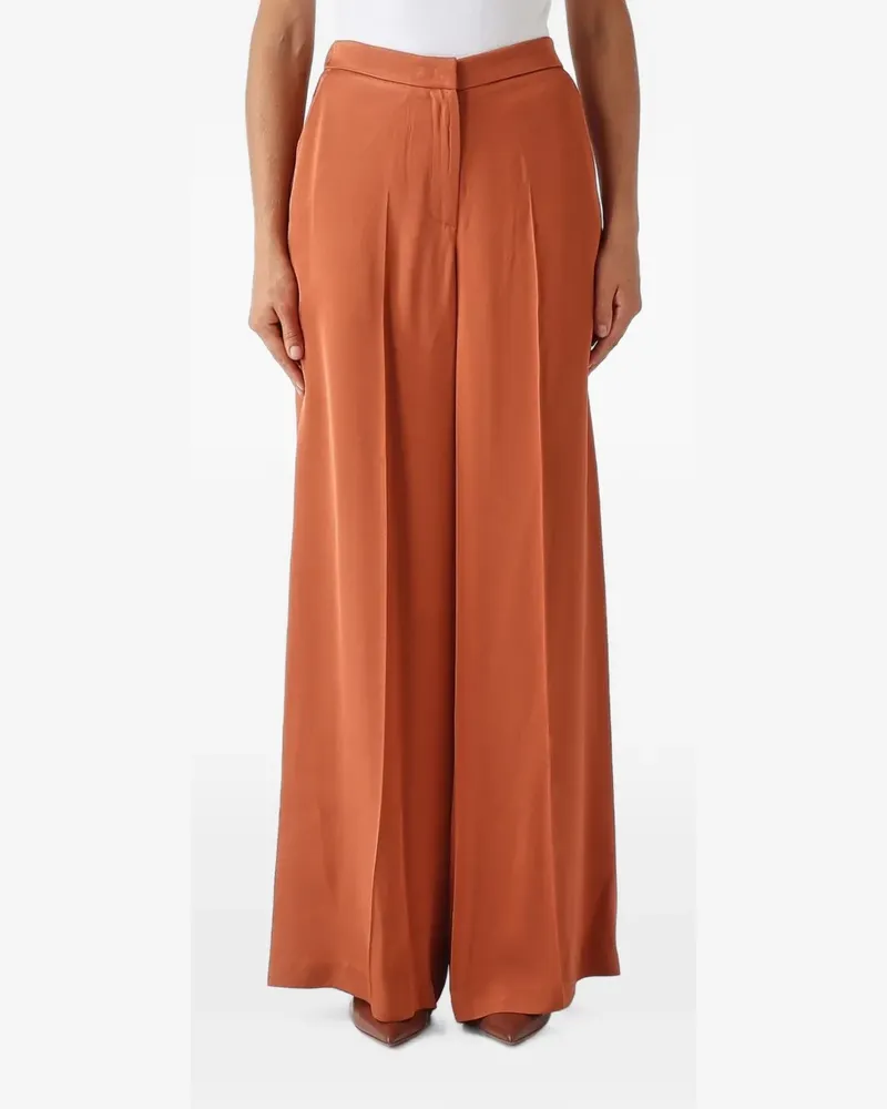 MEIMEIJ satin wide-leg palazzo pants - Orange Orange