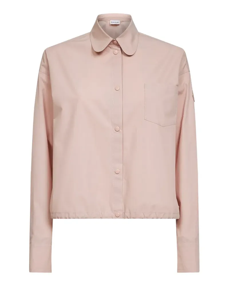 Moncler drawstring-hem logo-patch shirt - Rosa Rosa