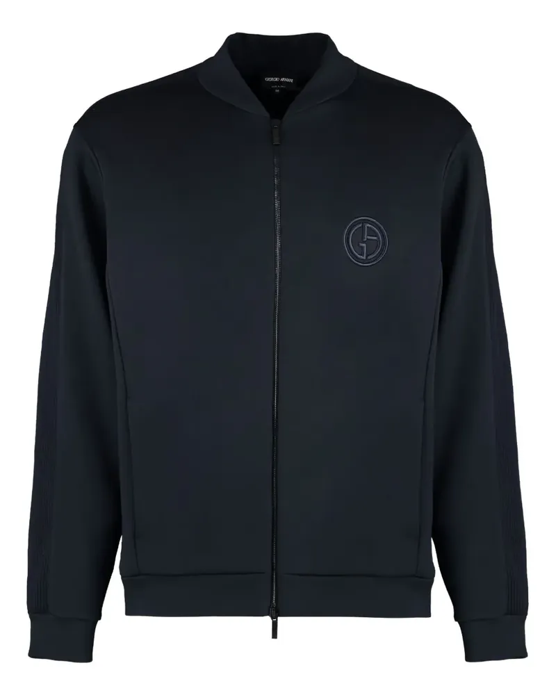 Giorgio Armani Bomberjacke mit Logo-Stickerei - Blau Blau