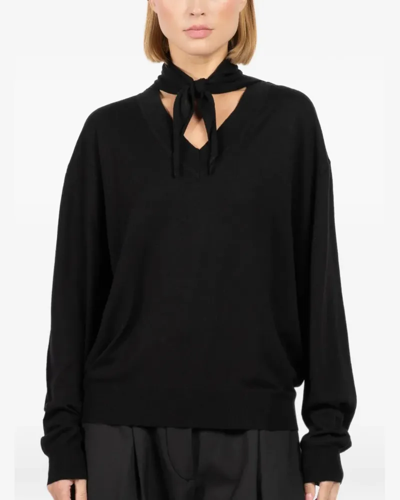 PLAN C V-neck sweater - Schwarz Schwarz
