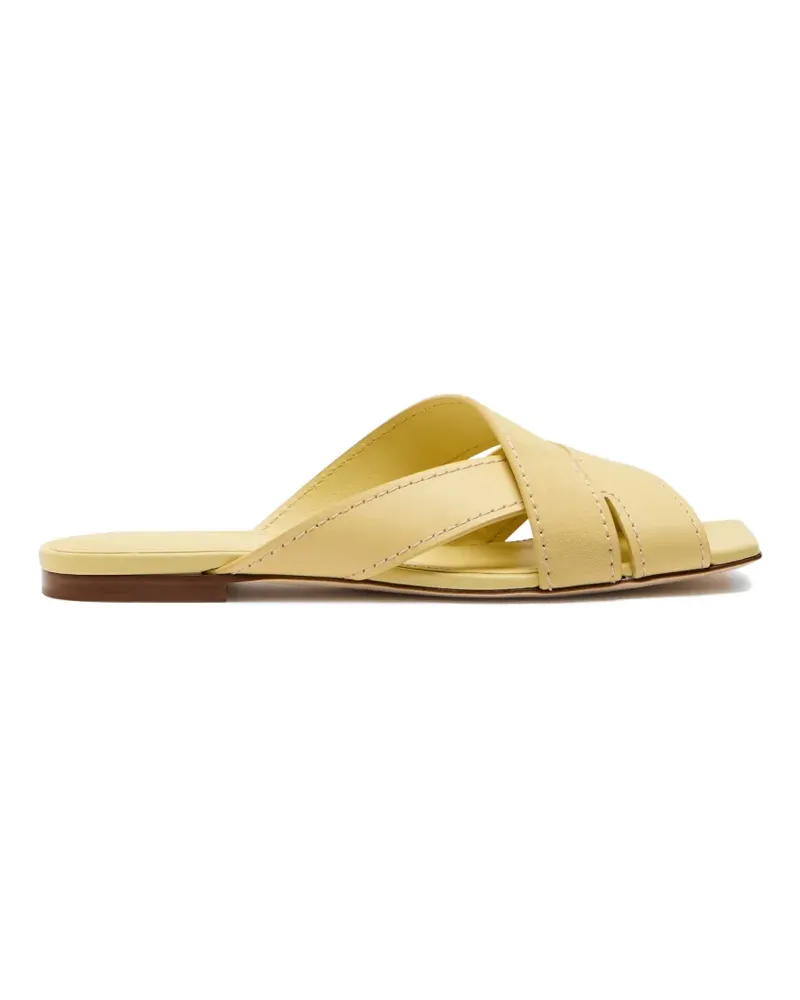 TOD'S crossover-strap square-toe sandals - Gelb Gelb