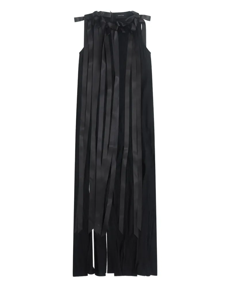 Simone Rocha unbounded ribbon detail maxi dress - Schwarz Schwarz