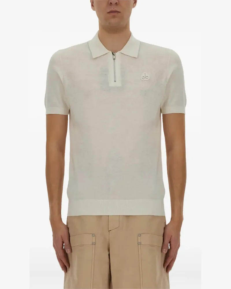 Moose Knuckles Poloshirt mit kurzen Ärmeln - Weiß Weiß