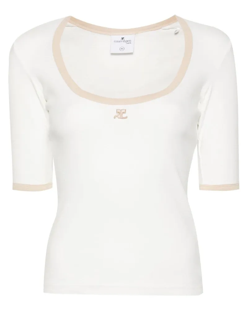 Courrèges Holistic Contrast T-Shirt Weiß