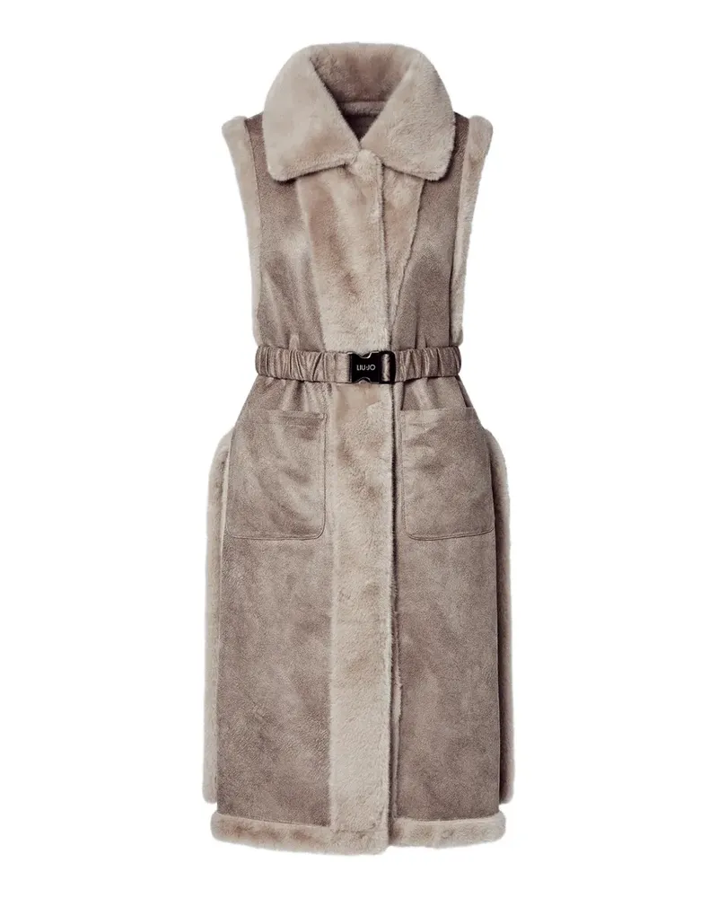 Liu Jo Weste aus Faux Shearling - Nude Nude