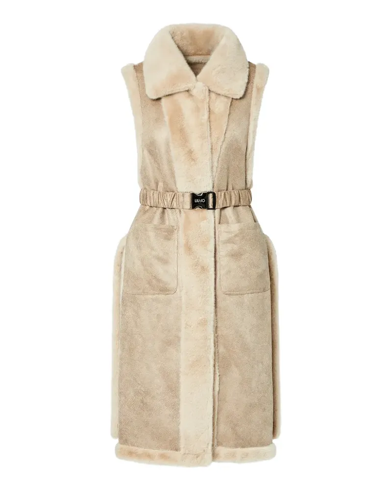 Liu Jo Weste aus Faux Shearling - Nude Nude