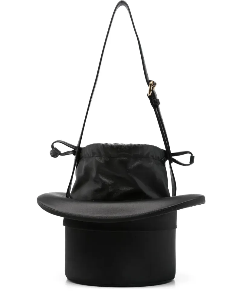 Moschino Mini Schultertasche mit Hutform - Schwarz Schwarz