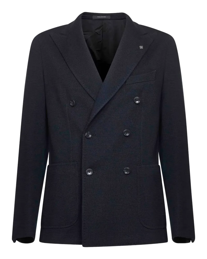 Tagliatore double-breasted peak-lapel blazer - Blau Blau