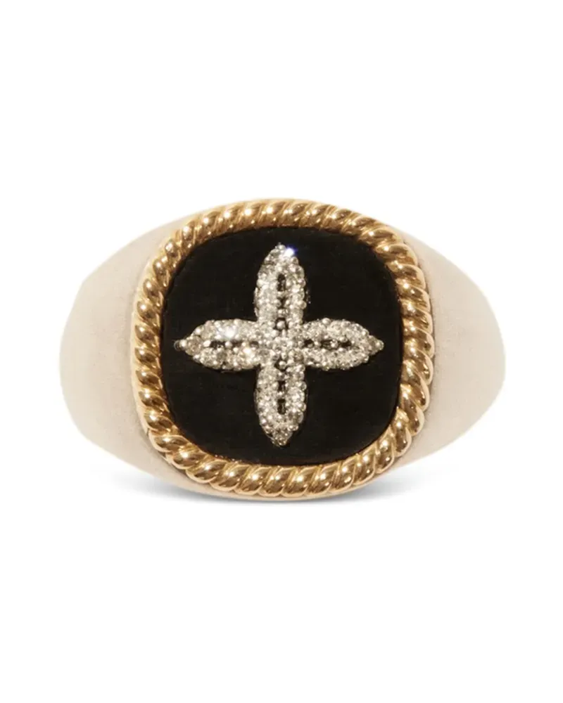 Pascale Monvoisin Bowie Siegelring mit Diamanten - Gold Gold