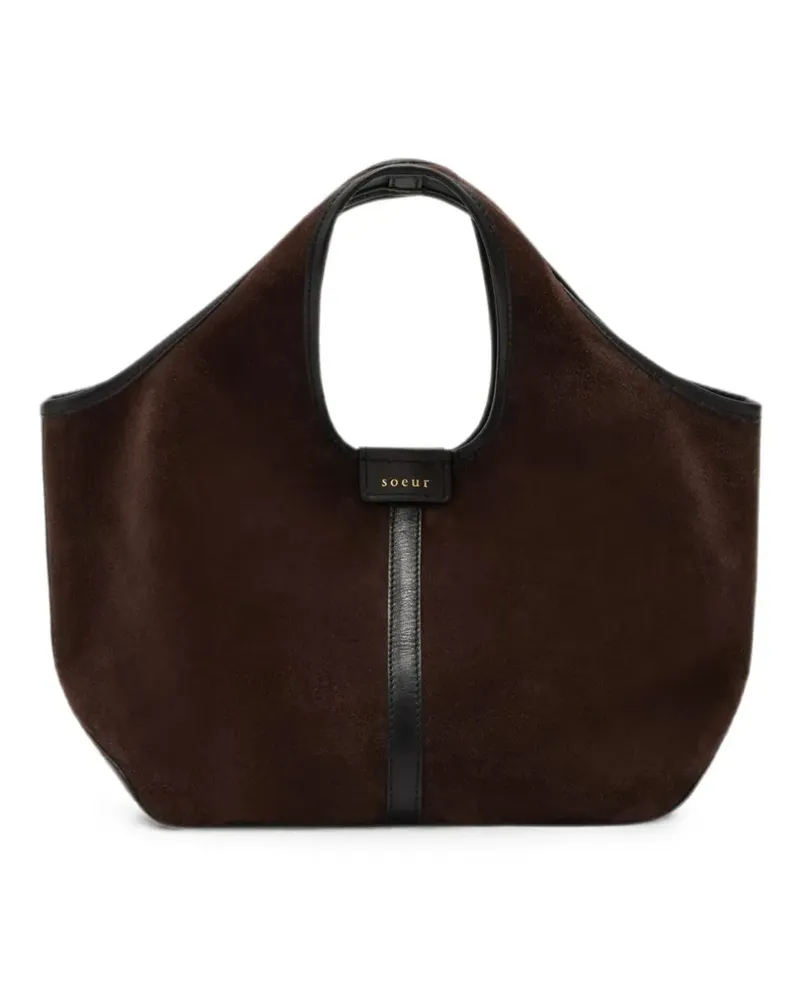 Soeur Mini Douce Tote Bag aus Wildleder - Braun Braun