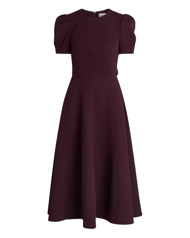 Rebecca Vallance Syrah puff-sleeve A-line midi dress - Violett Violett