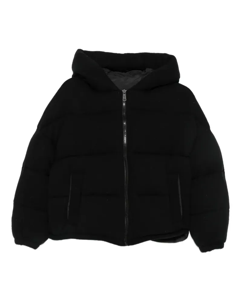 Yves Salomon Gefütterte Kapuzenjacke - Schwarz Schwarz