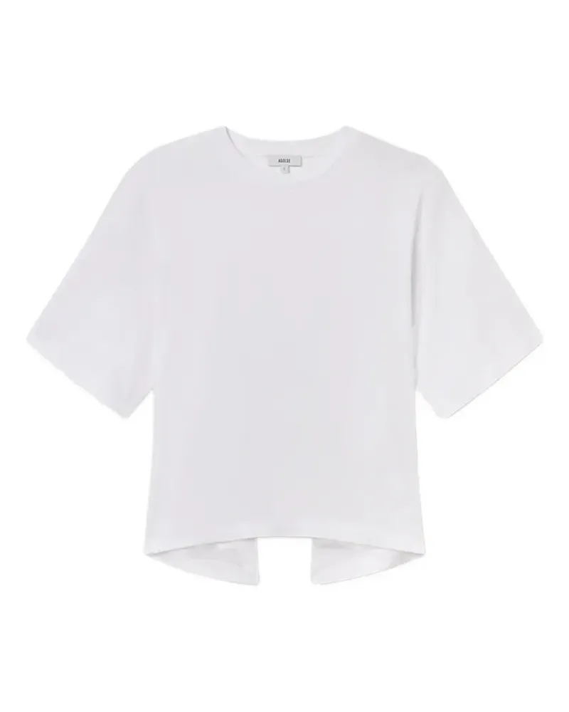 AGOLDE Theo cut-out tie-fastening T-shirt - Weiß Weiß
