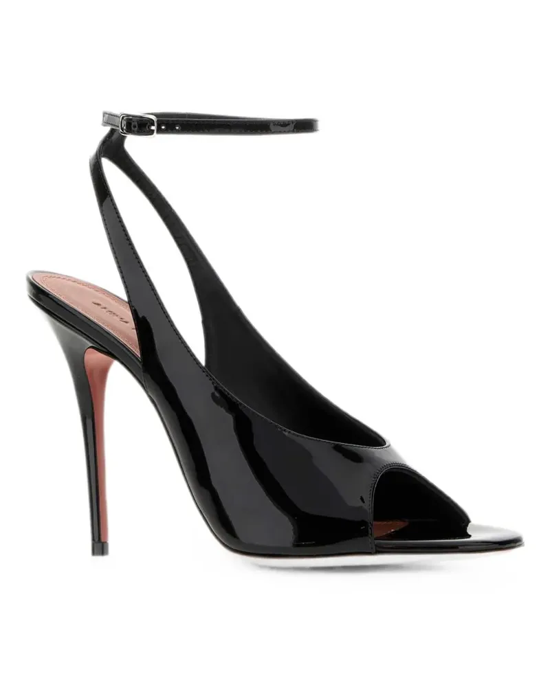 Amina Muaddi Anok patent leather sandals - Schwarz Schwarz