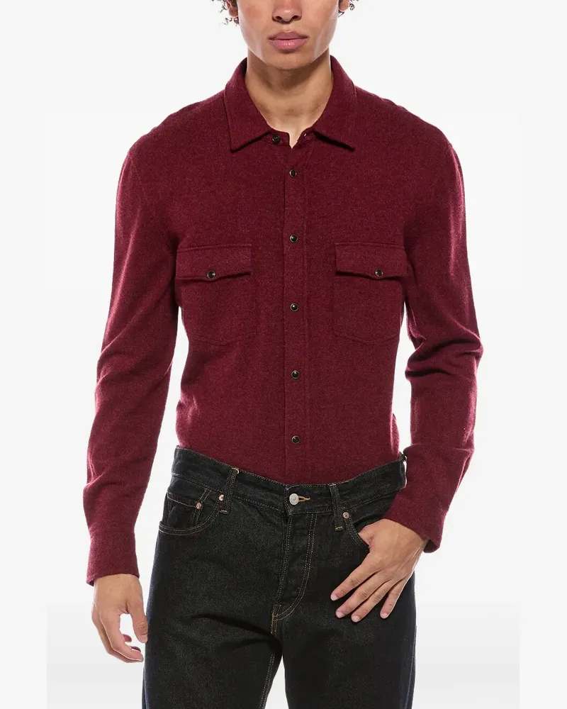 Brunello Cucinelli Geknöpfter Pullover mit Brusttasche - Rot Rot