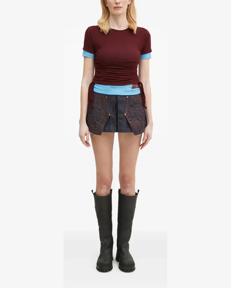 Andersson Bell Cindy String Oberteil im Layering-Look - Rot Rot