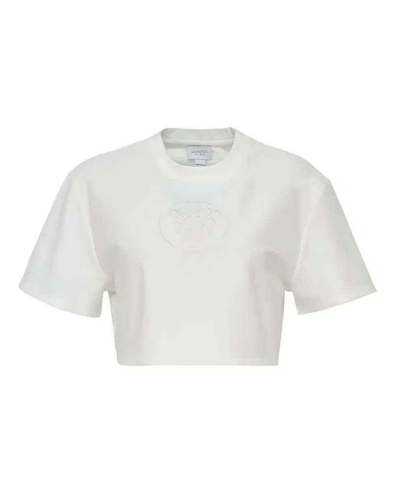 Giambattista Valli Cropped-T-Shirt mit Logo - Weiß Weiß