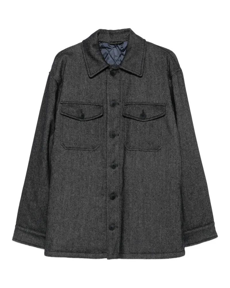 Giorgio Armani Geknöpfte Hemdjacke - Blau Blau