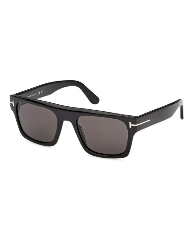 Tom Ford Cyrus-02 Sonnenbrille mit eckigem Gestell - Schwarz Schwarz