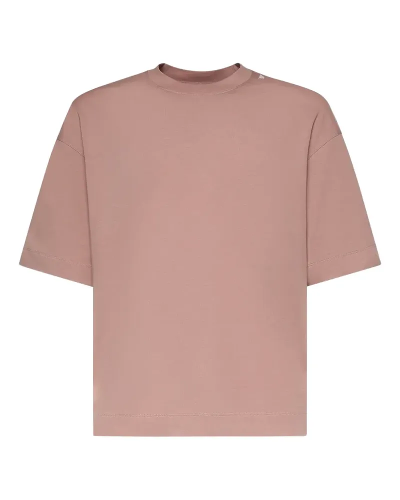 Emporio Armani logo-detail dropped-shoulder T-shirt - Rosa Rosa