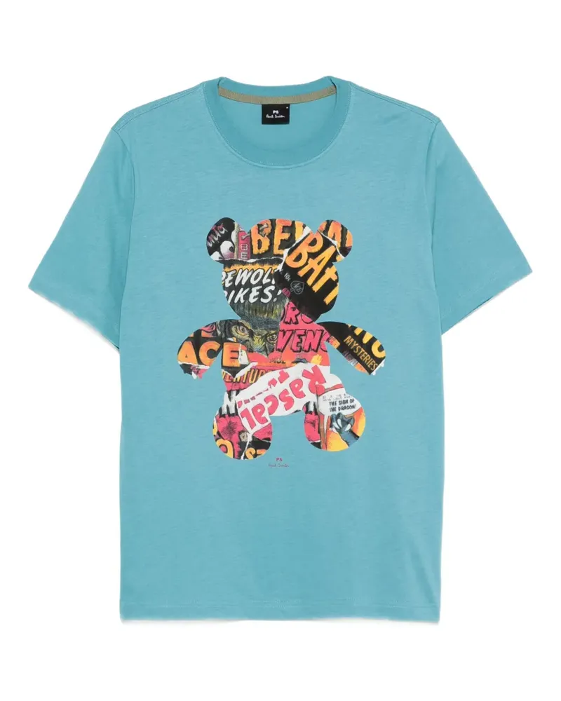 Paul Smith Bear Collage T-Shirt - Blau Blau