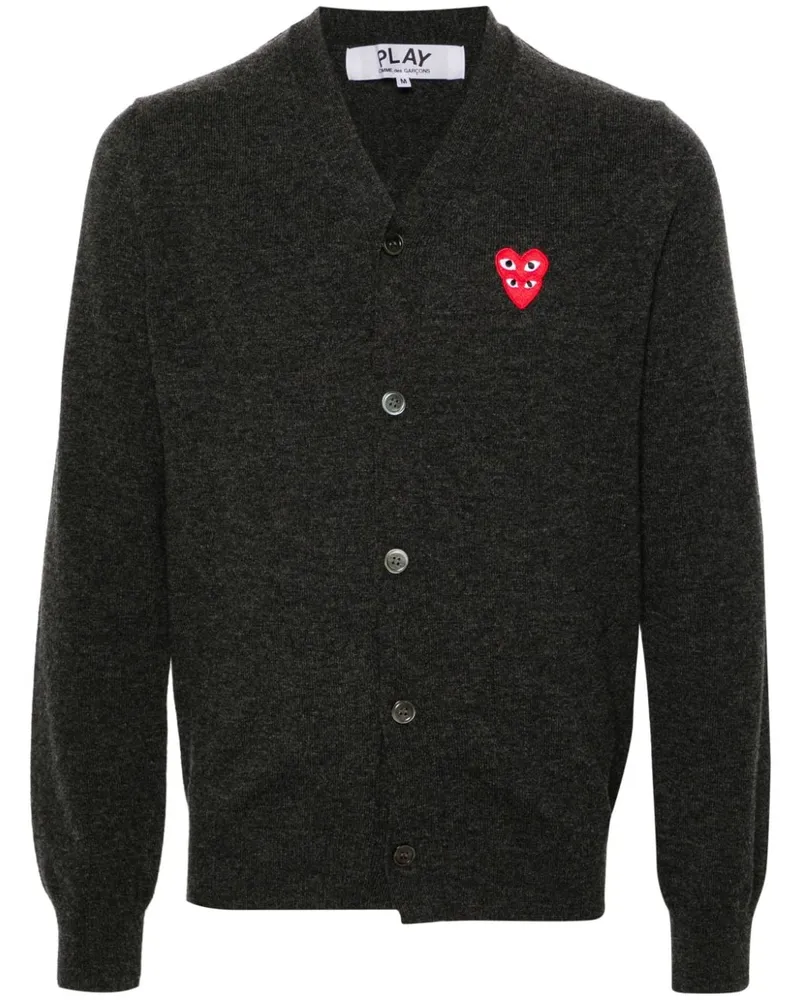 Comme des Garçons Cardigan mit Herz-Patch - Grau Grau