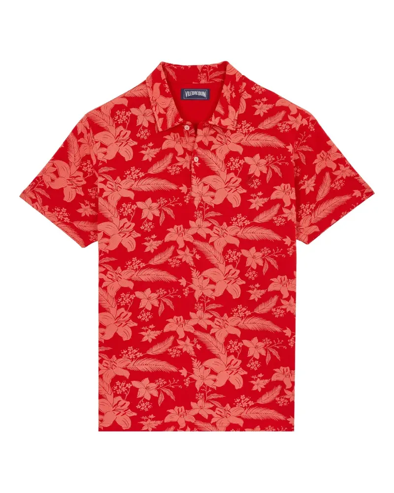 Vilebrequin flower-print polo shirt - Rot Rot