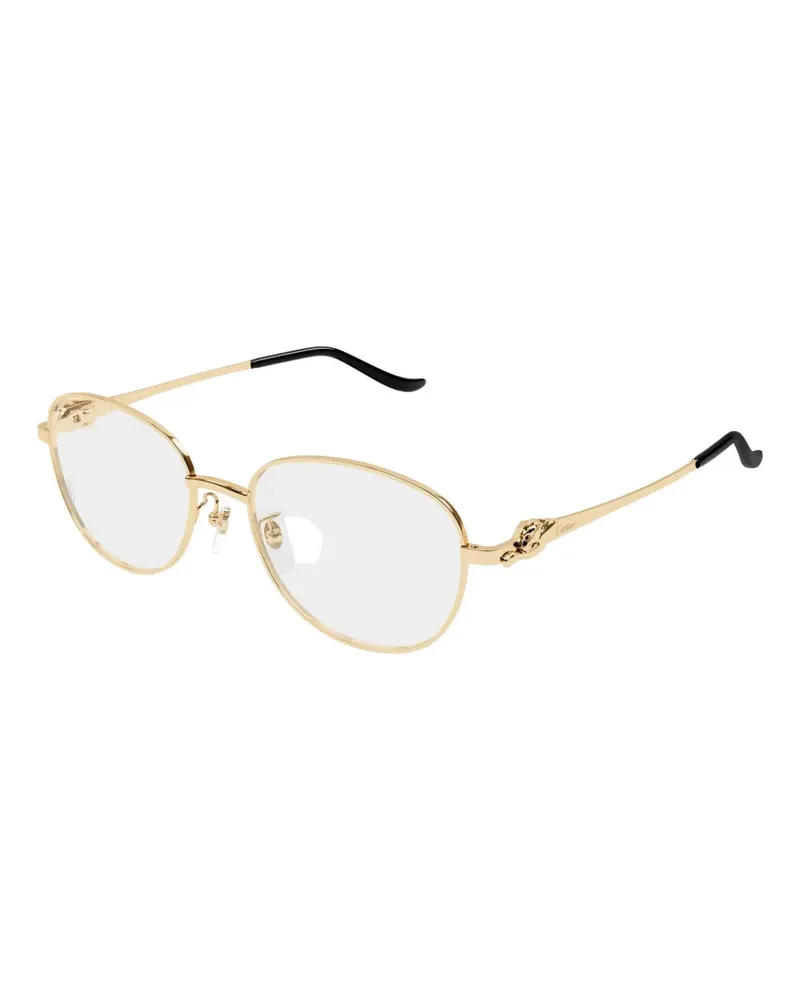 Cartier Panthère Brille mit rundem Gestell - Gold Gold