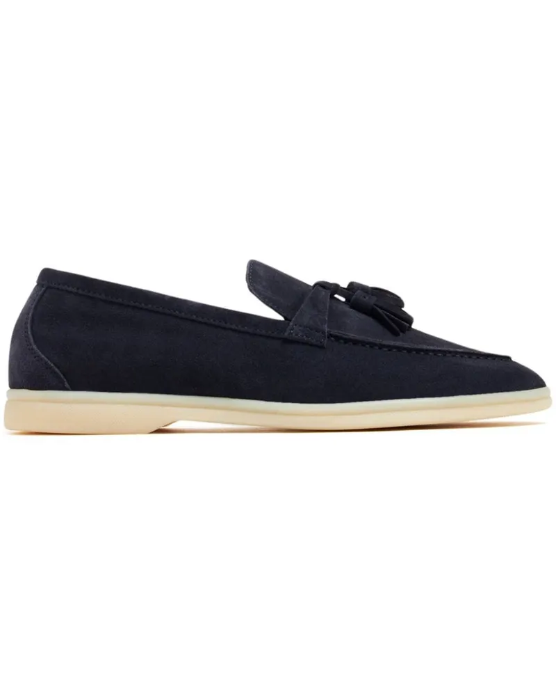 Scarosso Leandra Loafer aus Wildleder - Blau Blau