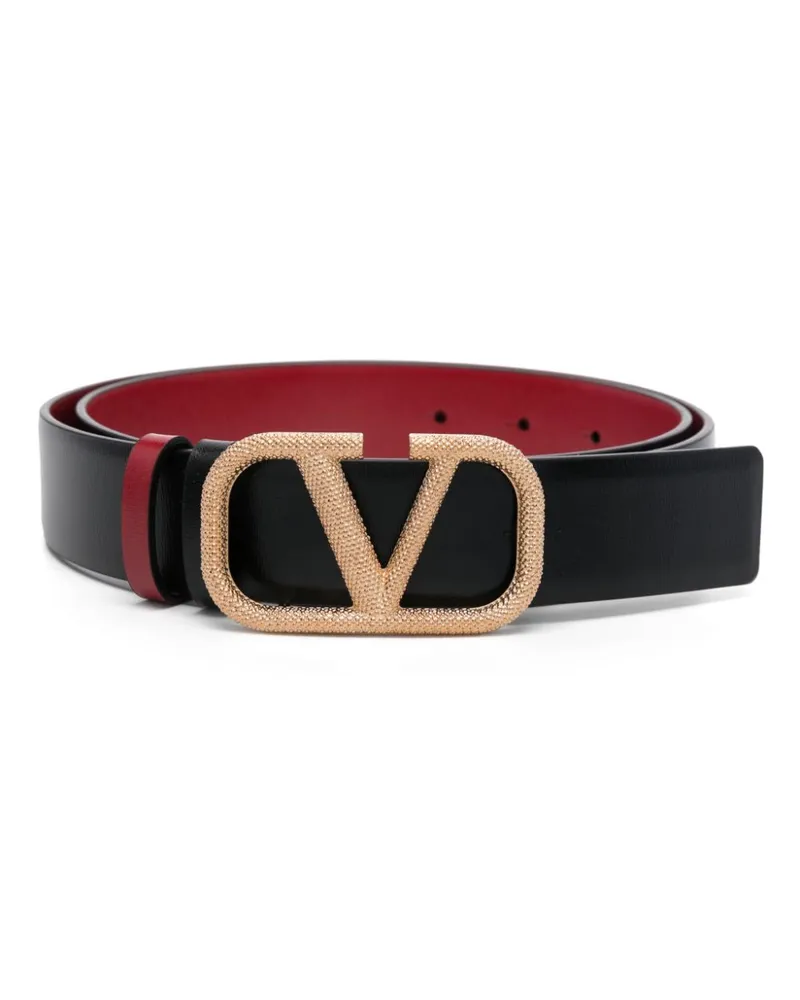 Valentino Garavani VLogo Signature Gürtel - Schwarz Schwarz