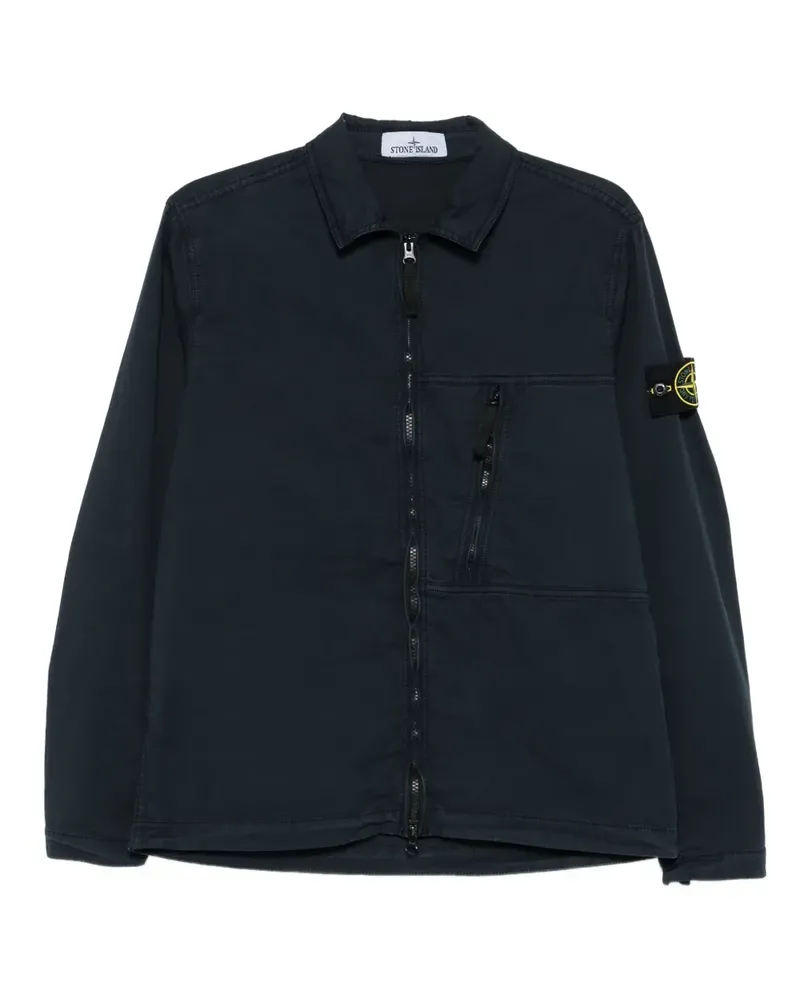 Stone Island Hemdjacke mit Reißverschluss - Blau Blau